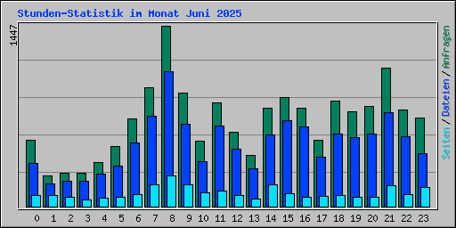 Stunden-Statistik im Monat Juni 2025