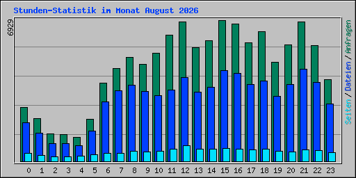 Stunden-Statistik im Monat August 2026